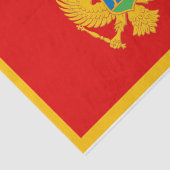 Montenegro vlag tissuepapier (Detail)