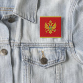 Montenegro vlag vierkante button 5,1 cm (In situ)