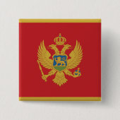 Montenegro vlag vierkante button 5,1 cm (Voorkant)