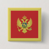 Montenegro vlag vierkante button 5,1 cm (Voorkant)