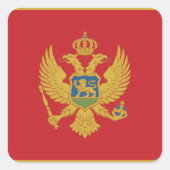 Montenegro vlag vierkante sticker (Voorkant)