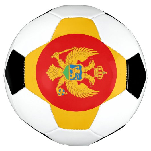 Montenegro vlag voetbal (Gedraaid)
