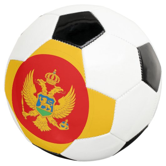 Montenegro vlag voetbal (Drie kwart)