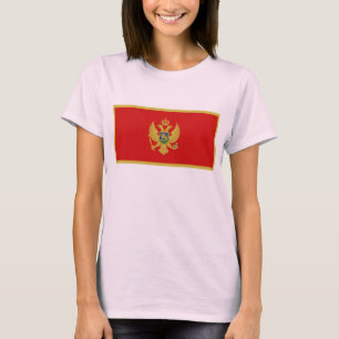 Montenegro vlag x kaart T-Shirt