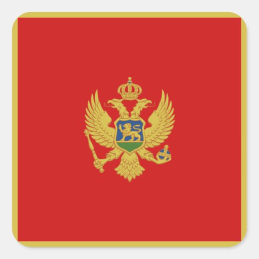 Montenegro-vlaggen Vierkante Sticker (Voorkant)