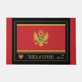 Montenegro & vlaghuismatten/sport Welkom Deurmat (Voorkant)