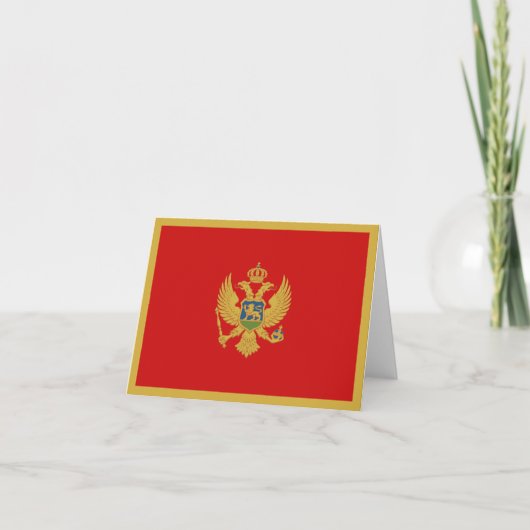 Montenegro Vlagkaart Kaart (Voorkant)