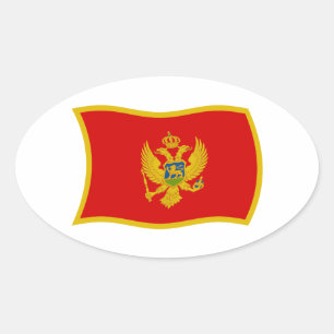 Montenegro Vlagsticker Ovale Sticker