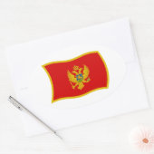 Montenegro Vlagsticker Ovale Sticker (Envelop)
