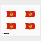 Montenegro Vlagsticker Ovale Sticker (Vel)