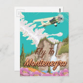 Montenegro -vliegposter briefkaart (Voorkant / Achterkant)