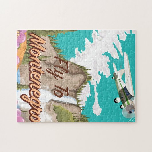 Montenegro -vliegposter legpuzzel (Horizontaal)