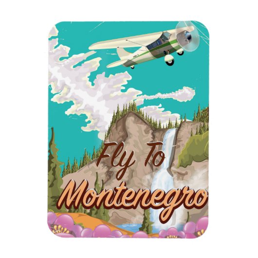 Montenegro -vliegposter magneet (Verticaal)