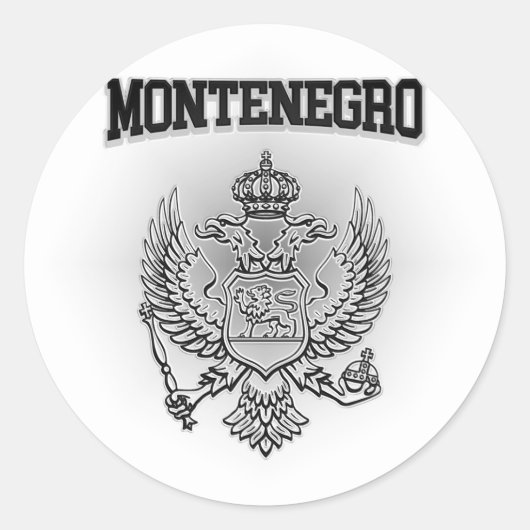 Montenegro wapenstilstand ronde sticker (Voorkant)