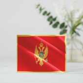 Montenegro - Waving Flag - Briefkaart (Staand voorkant)