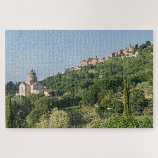 Montepulciankathedraal en stad Toscane Legpuzzel (Horizontaal)