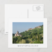 Montepulciankathedraal en wit briefkaart in de sta (Voorkant / Achterkant)
