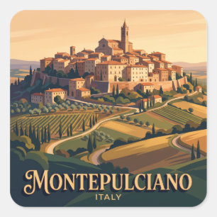 Montepulciano Italië Vierkante Sticker