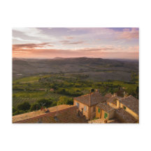 Montepulciano Italy Landscape, Vineyards and Homes