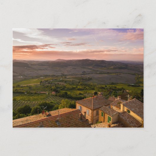 Montepulciano Italy Landscape, Vineyards and Homes Briefkaart (Voorkant)