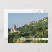 Montepulciano-kathedraal en briefkaart van staafst (Voorkant / Achterkant)