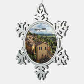 Montepulciano, Toscana, Italië Tin Sneeuwvlok Ornament (Rechts)