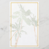 Montera Blad Gouden Rand Tropisch Briefpapier (Voorkant)