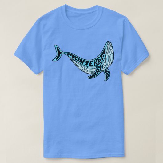 Monterey Bay CA Whale T-shirt (Design voorkant)