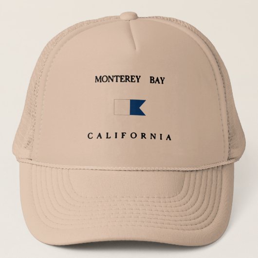 Monterey Bay California Alpha Dive Flag Trucker Pet (Voorkant)