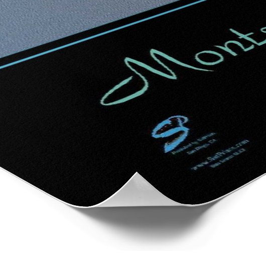 Monterey Bay, California Satelliet poster (Hoek)