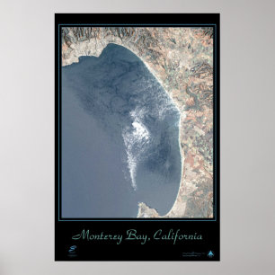 Monterey Bay, California Satelliet poster
