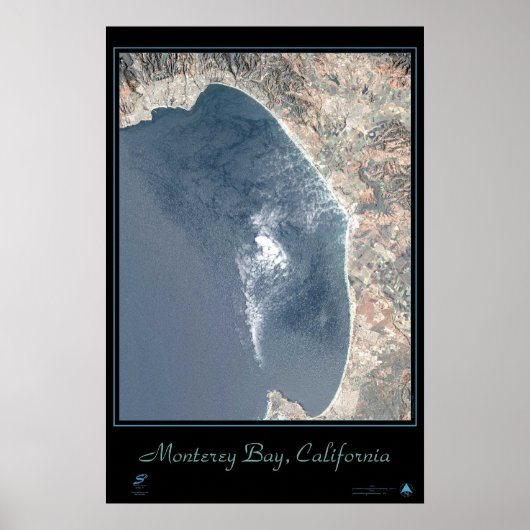 Monterey Bay, California Satelliet poster (Voorkant)