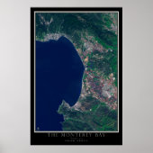 Monterey Bay California Satellite Poster Map (Voorkant)