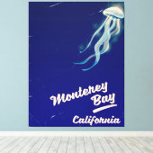 Monterey Bay California - vintonijnreizen Canvas Afdruk (Insitu (Houten vloer))
