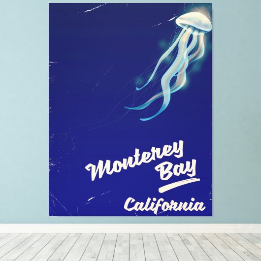 Monterey Bay California - vintonijnreizen Canvas Afdruk (Insitu (Houten vloer))