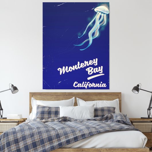 Monterey Bay California - vintonijnreizen Canvas Afdruk (Insitu (Slaapkamer))