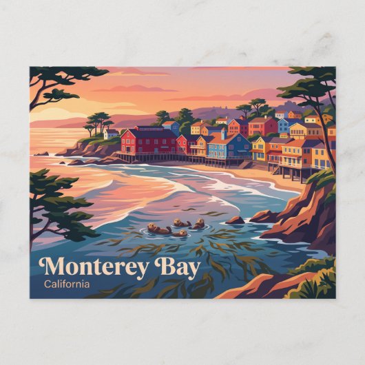 Monterey Bay Californië Briefkaart (Voorkant)