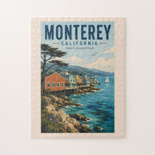 Monterey Bay Californië Illustratie Reis Kunst Legpuzzel