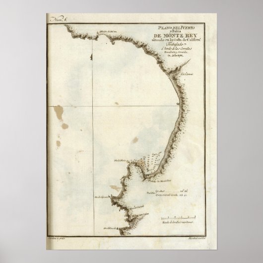 Monterey Bay en schiereiland Poster (Voorkant)