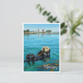 Monterey Bay Zee Otter Californië Reizen Briefkaart (Staand voorkant)