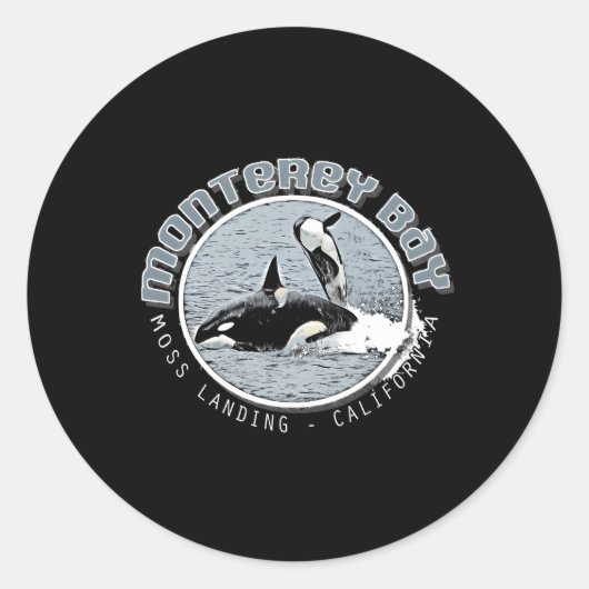 Monterey Bay's Moss Landing California Ocean Ronde Sticker (Voorkant)