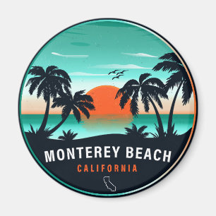 Monterey Beach California Retro Sunset Souvenirs Magneet