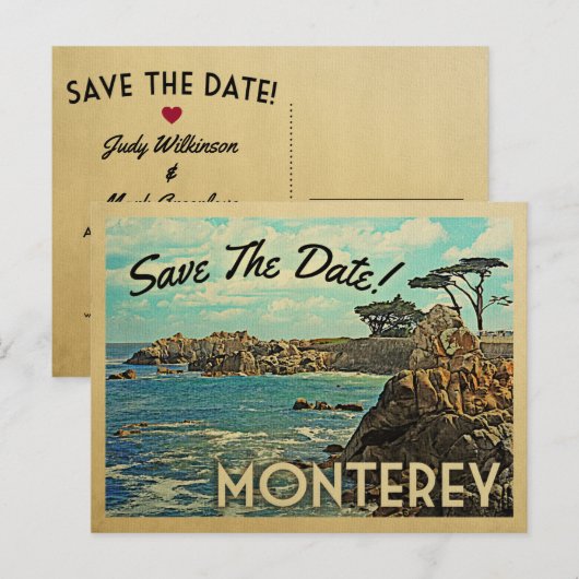 Monterey bewaart de datum  Briefkaarten (Voorkant / Achterkant)