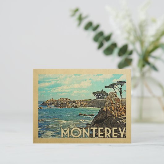 Monterey Briefkaart California Vintage Travel (Staand voorkant)