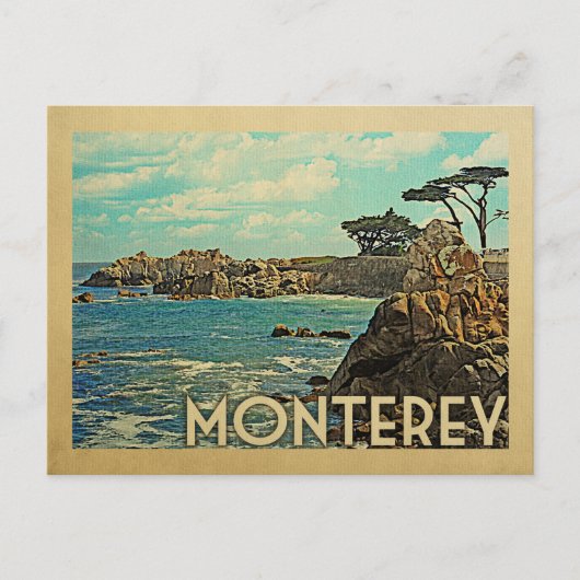 Monterey Briefkaart California Vintage Travel (Voorkant)