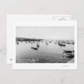 Monterey, CA - Bay met honderden houten boten Briefkaart (Voorkant / Achterkant)