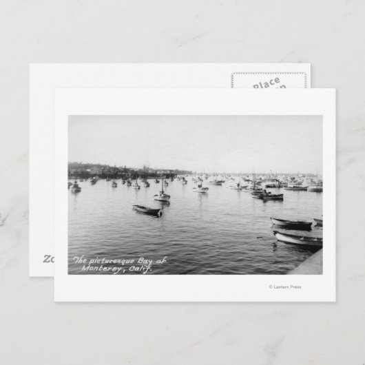Monterey, CA - Bay met honderden houten boten Briefkaart (Voorkant / Achterkant)