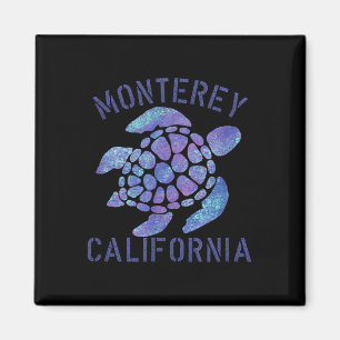 Monterey, CA Beach Design _ Tribal Turtle Gift Magneet