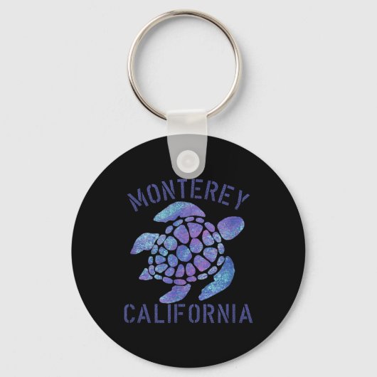 Monterey, CA Beach Design _ Tribal Turtle Gift Sleutelhanger (Voorkant)