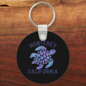 Monterey, CA Beach Design _ Tribal Turtle Gift Sleutelhanger (Voorkant)